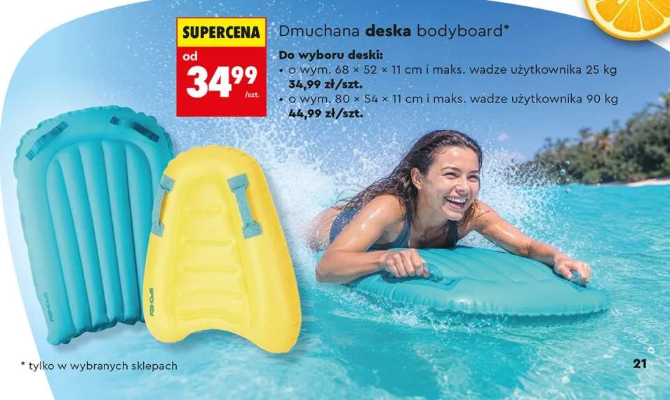 Dmuchana deska bodyboard Spokey