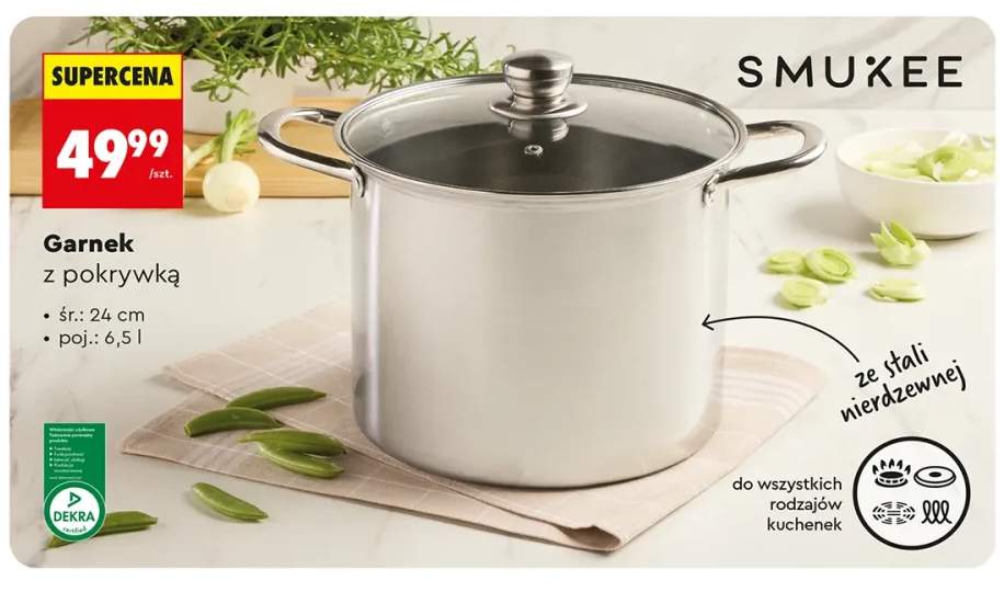 Garnek z pokrywką SMUKEE śr. 24cm poj. 6,5l