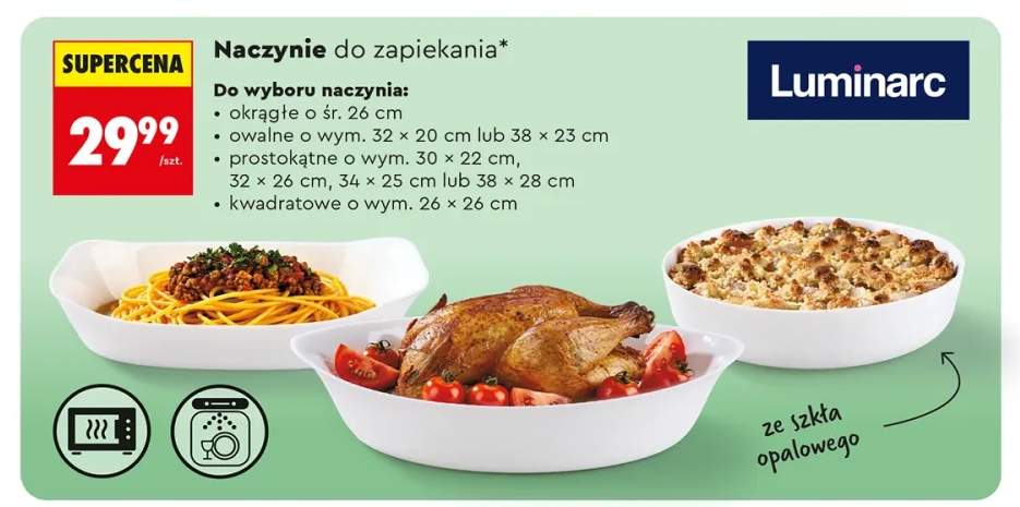 Naczynie do zapiekania ze szkła opalowego okrągłe o śr. 26cm Luminarc