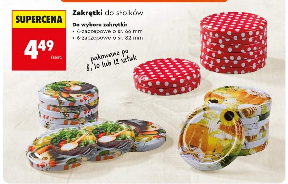 Zakrętki do słoików 4-zaczepowe o śr. 66mm