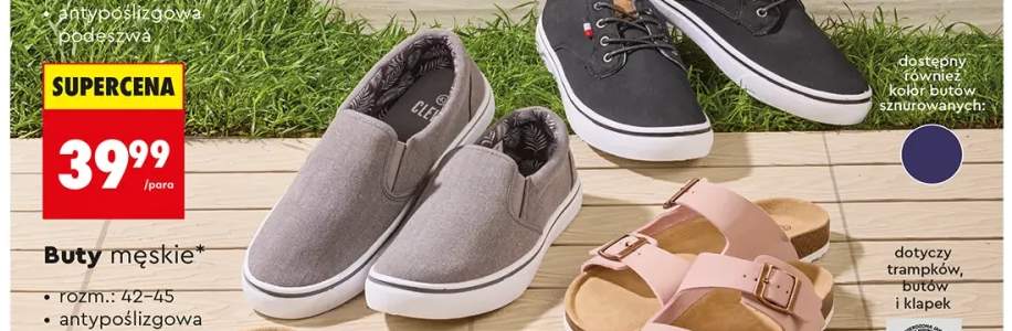 Buty męskie CLEVÉ rozm.: 42-45 antypoślizgowa podeszwa