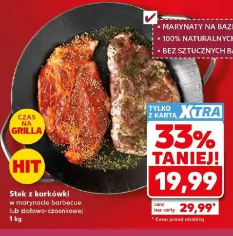 Stek z karkówki w marynacie ziołowo-czosnkowej