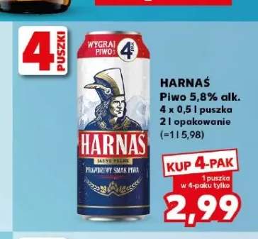 Piwo Harnaś jasne pełne 5,8% alk. 4-pak 500ml