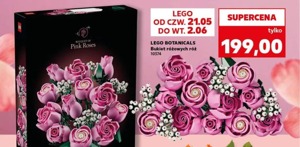 Klocki LEGO Botanicals Bukiet różowych róż 10374