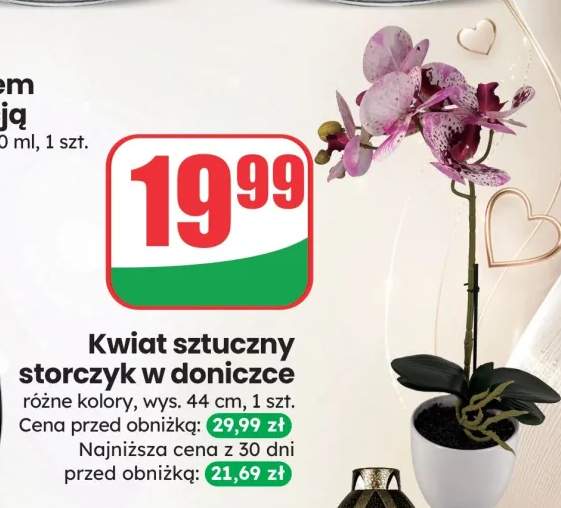 Kwiat sztuczny storczyk w doniczce