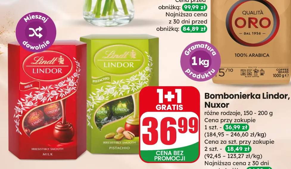 Bombonierka Lindt Lindor Milk
