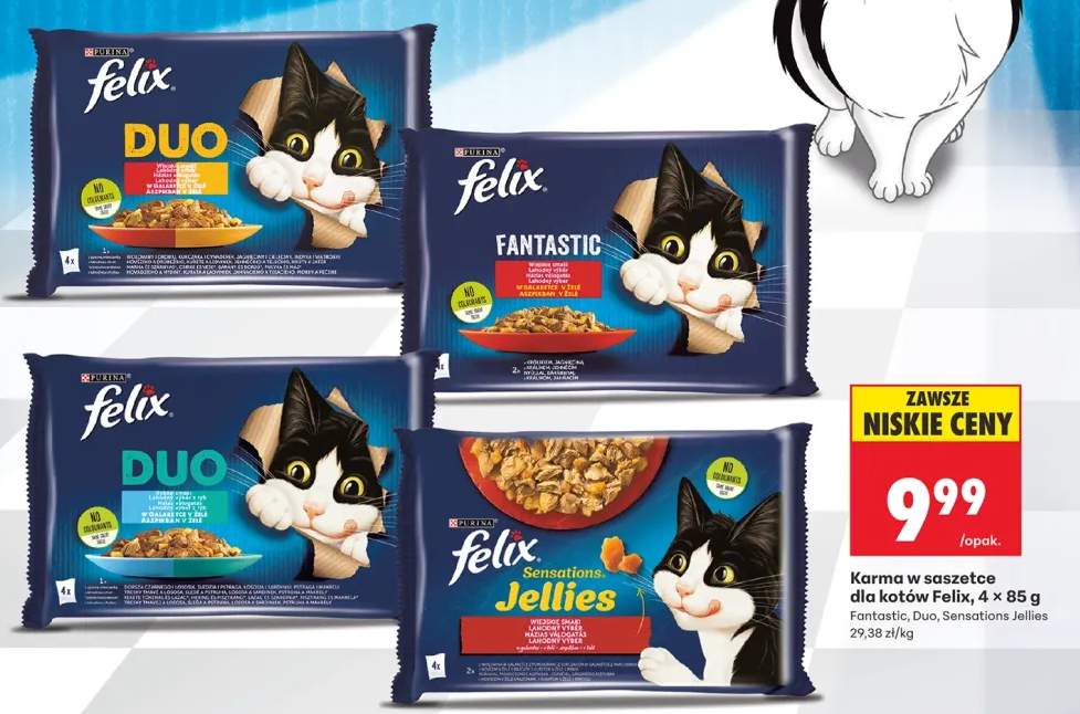 Karma dla kotów Purina Felix Sensations Jellies Wiejskie smaki w galaretce 4-pak 85g