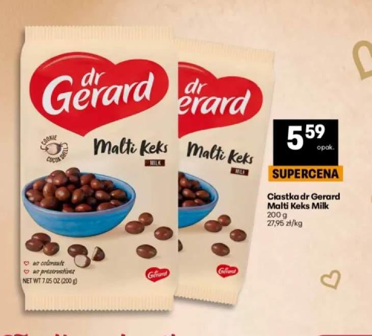 Ciastka dr Gerard Malti Keks Milk