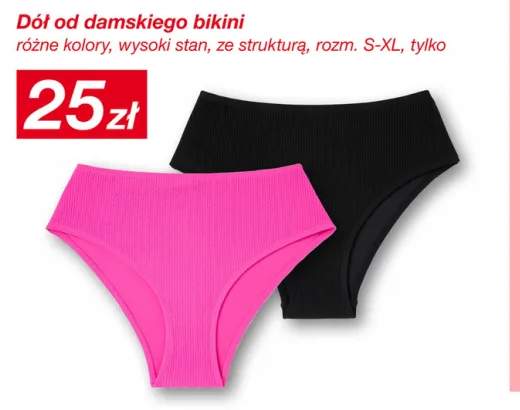 Dół od damskiego bikini wysoki stan ze strukturą rozm. S-XL