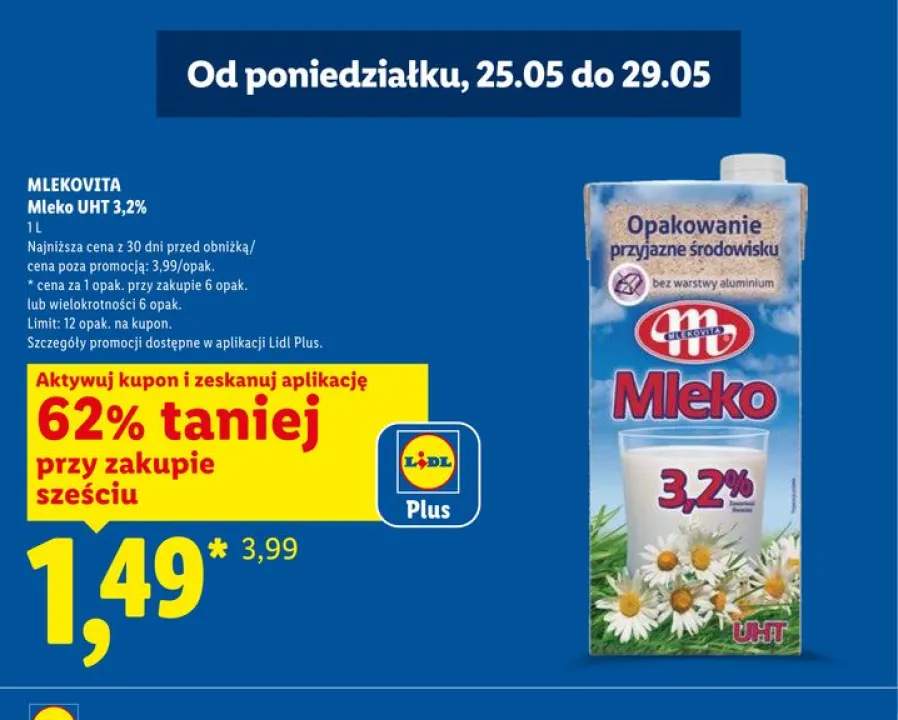 Mleko UHT 3,2% Mlekovita