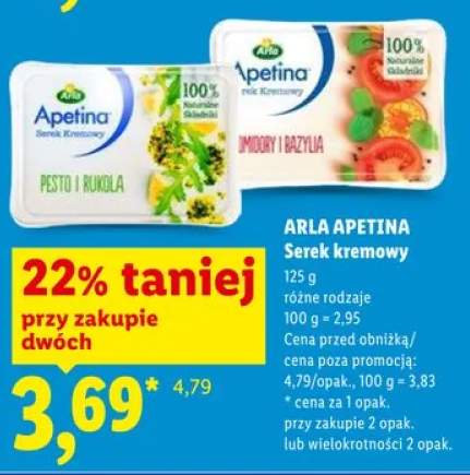 Serek kremowy Arla Apetina Pomidory i bazylia