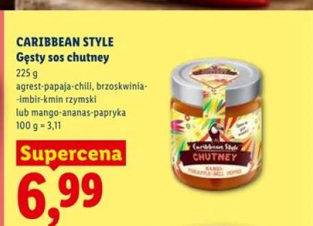 Gęsty sos chutney Caribbean Style agrest-papaja-chili