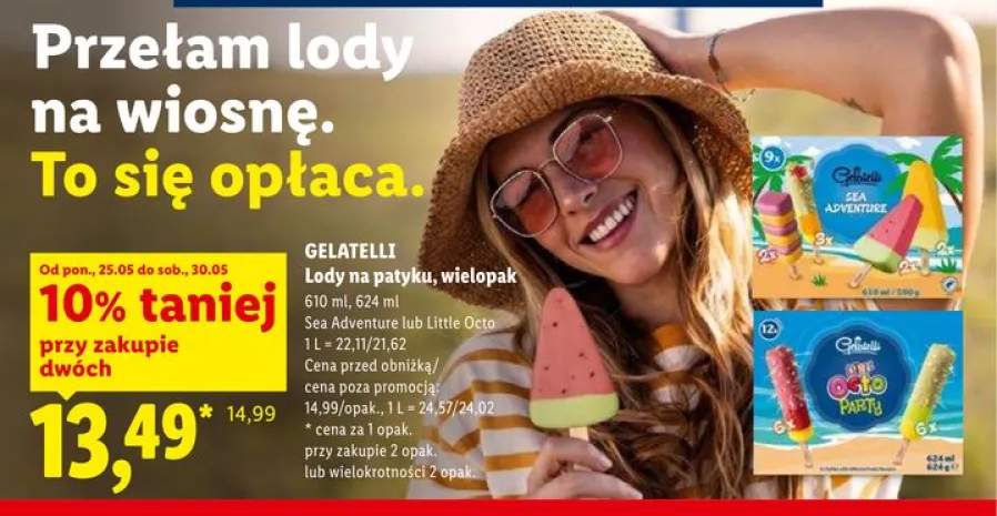 Lody na patyku Gelatelli wielopak