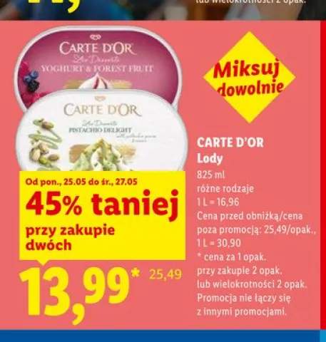 Lody CARTE D'OR
