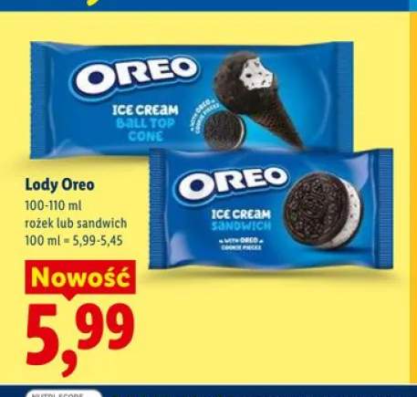 Lody sandwich Oreo