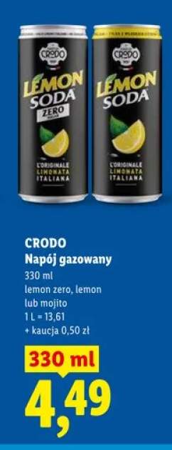 Napój gazowany CRODO lemon zero