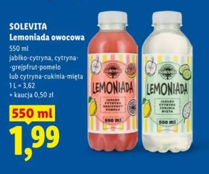 Lemoniada owocowa Solevita cytryna-grejpfrut-pomelo