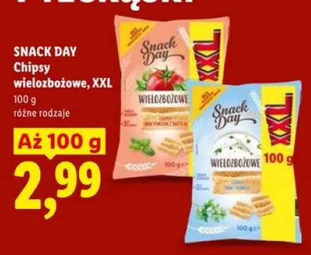 Chipsy wielozbożowe Snack Day XXL