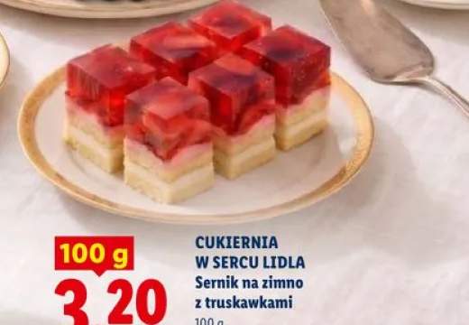 Sernik na zimno z truskawkami Cukiernia W Sercu Lidla