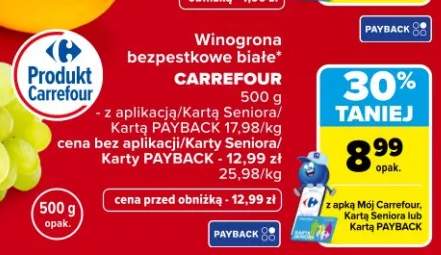 Winogrona bezpestkowe białe CARREFOUR