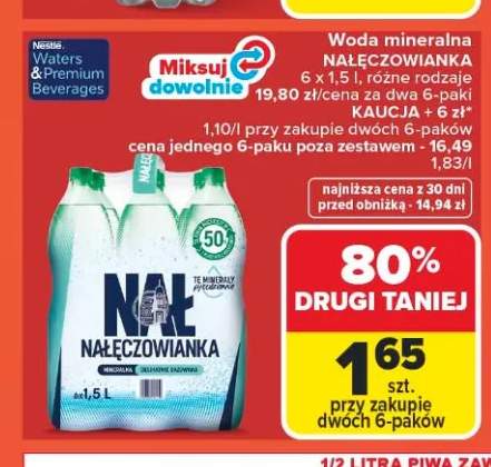 Woda mineralna Nałęczowianka 6-pak 1,5l