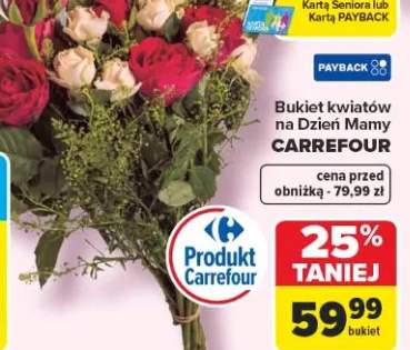 Bukiet kwiatów na Dzień Mamy Carrefour