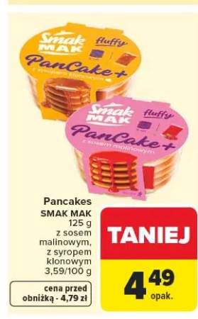 Pancakes SMAK MAK z sosem malinowym