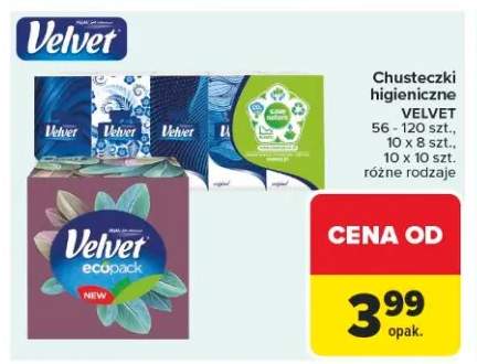 Chusteczki higieniczne Velvet 56-120szt.