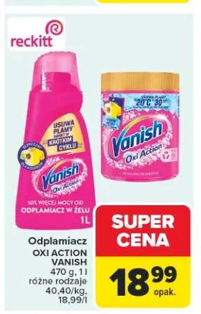 Odplamiacz w żelu Vanish Oxi Action 1l