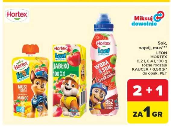 Mus Leon Hortex jabłko banan mango