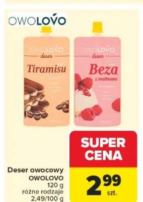 Deser owocowy Owolovo Tiramisu