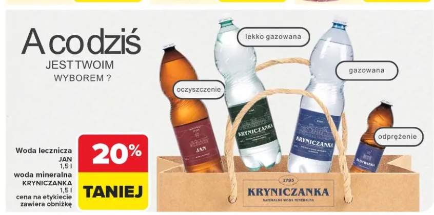 Woda mineralna Kryniczanka lekko gazowana