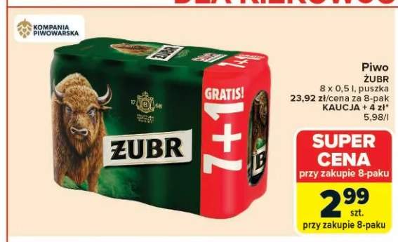 Piwo Żubr 8-pak 500ml