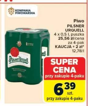 Piwo Pilsner Urquell 4-pak 500ml