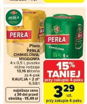 Piwo Perła Miodowa 4-pak 500ml