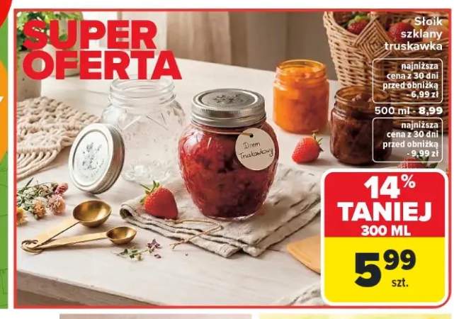Słoik szklany truskawka 500ml