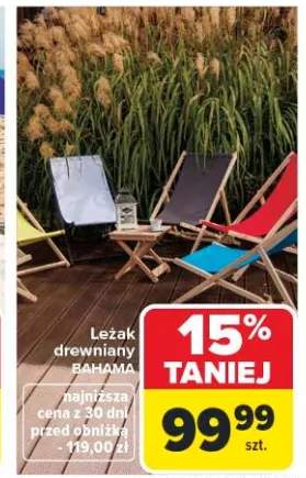 Leżak drewniany BAHAMA