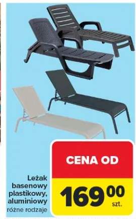 Leżak basenowy plastikowy