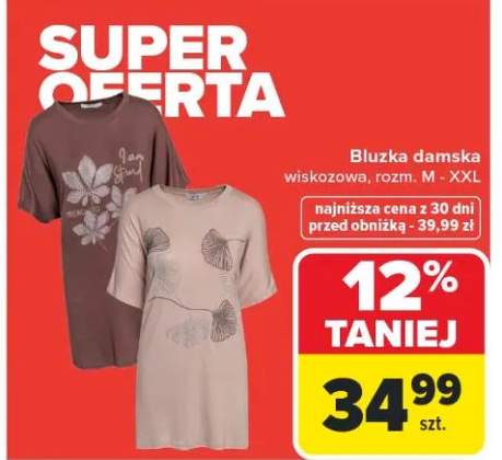 Bluzka damska wiskozowa rozm. M - XXL