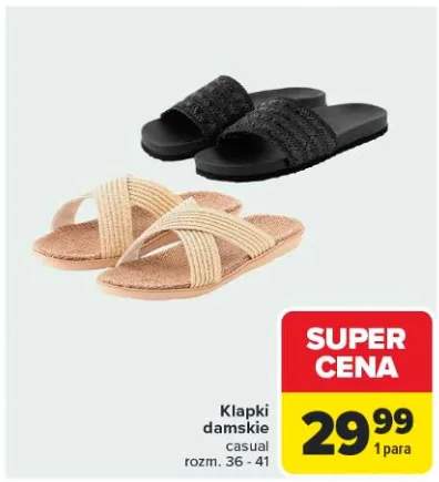 Klapki damskie casual rozm. 36 - 41
