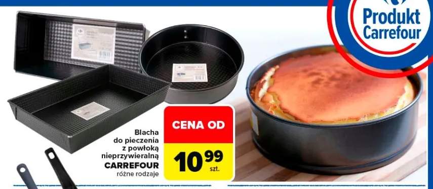 Blacha do pieczenia z powłoką nieprzywieralną CARREFOUR