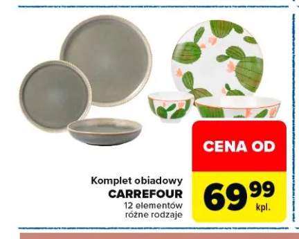Komplet obiadowy CARREFOUR 12 elementów