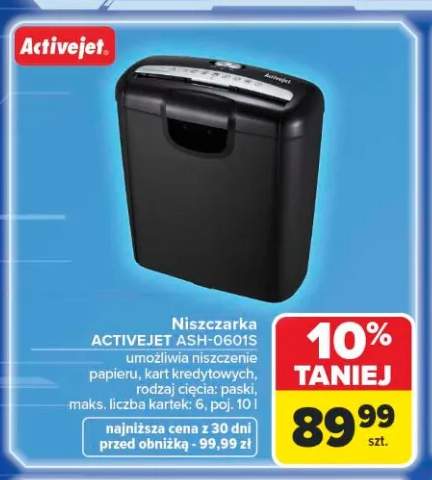Niszczarka ACTIVEJET ASH-0601S