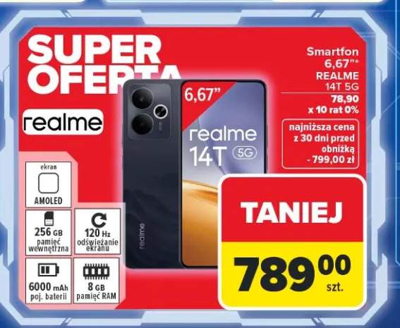 Smartfon 6,67" REALME 14T 5g