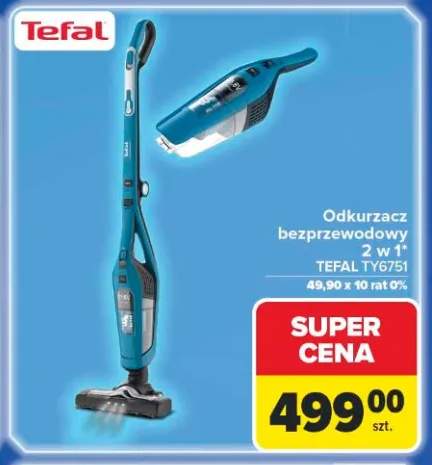 Odkurzacz bezprzewodowy 2 w 1 TEFAL TY6751