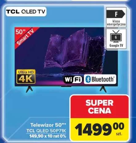 Telewizor 50" TCL QLED 50P71K Smart TV Ultra HD 4K