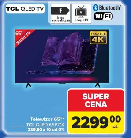 Telewizor 65" TCL QLED 65P71K Smart TV Ultra HD 4K