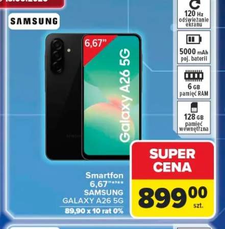 Smartfon 6,67" SAMSUNG GALAXY A26 5g