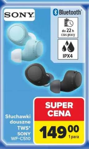Słuchawki douszne TWS SONY WF-C510