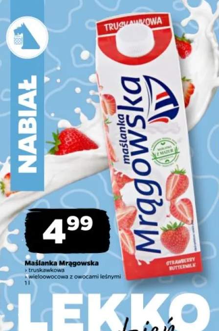 Maślanka Mrągowska truskawkowa